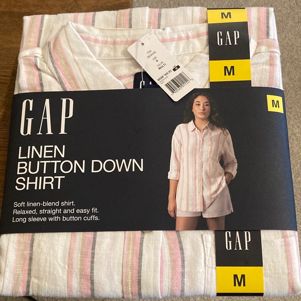 GAP Linen Button Down Shirt NWT
